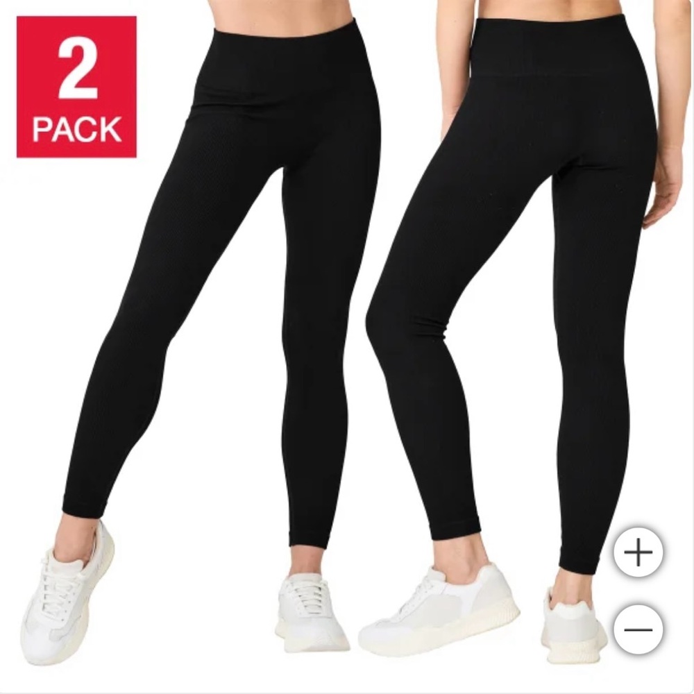 Lemon Black Leggings 2-Pack size S NWT